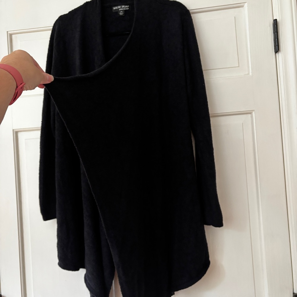 Barefoot Dreams Bamboo Chic Lite Open Front Draped Cardigan Waterfall Size L /XL - Picture 9 of 15